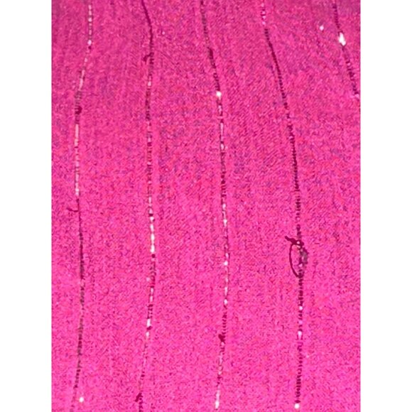 Simply Styled by Sears Sheer XL Fuschia Pink Long Sleeve Blouse Keyhole Neckline - Picture 9 of 10